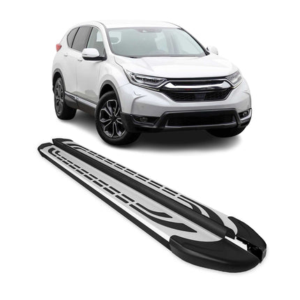 Trittbretter Seitenschweller Seitenbretter für Honda CR-V 2017-2022 Schwarz Alu