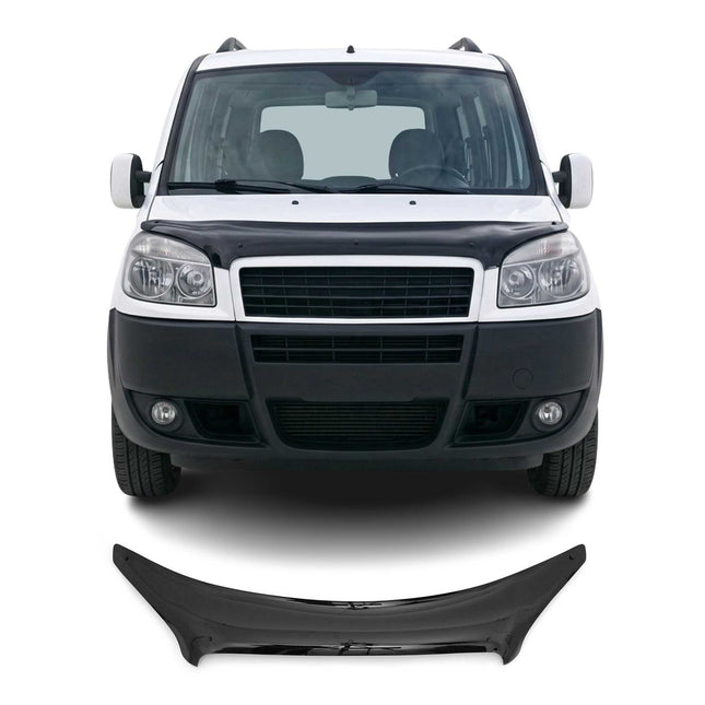 Motorhaube Deflektor Insekten Steinschlagschutz für Fiat Doblo 2006-2010 Dunkel