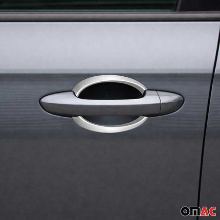 Türgriff Blende Türgriffkappen für VW Passat Tiguan T-Roc Chrom ABS Silber 2tlg