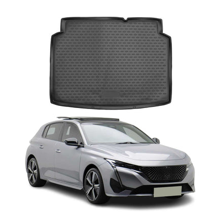 Kofferraummatte Kofferraumwanne für Peugeot 308 Schrägheck 2021-2026 Gummi TPE