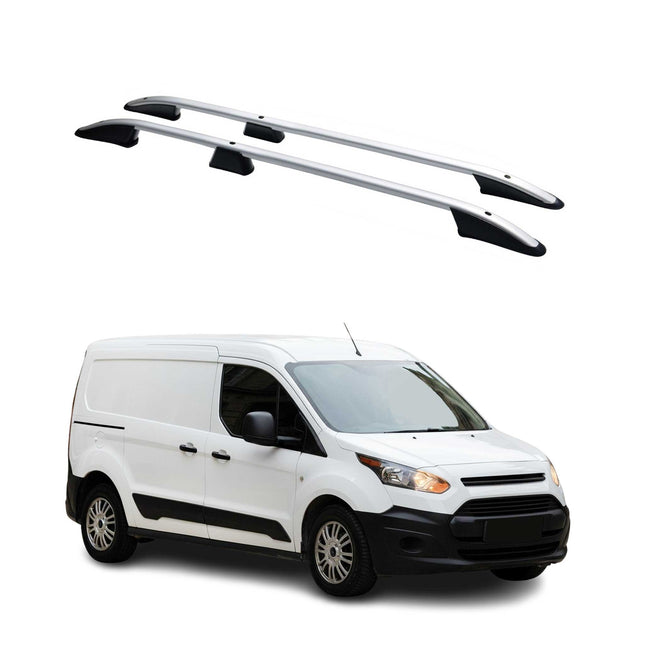 Dachreling Dachgepäckträger für Ford Connect 2014-2019 Kurzer Alu Silber 2x