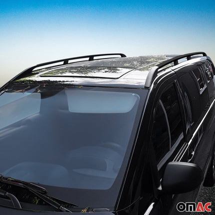Dachreling Dachgepäckträger Relingträger für Jeep Renegade 2015-2024 Alu Schwarz