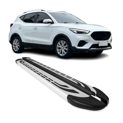 Trittbretter Seitenschweller für MG ZS 2017-2026 Silber Aluminium 2 tlg