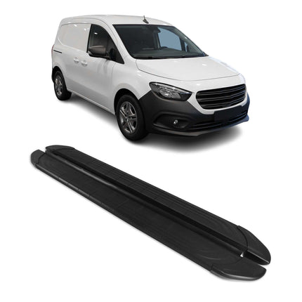 Trittbretter Seitenschweller für Mercedes Citan W420 L1 2021-2026 Schwarz Alu 2x