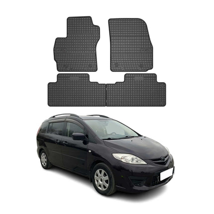 OMAC Gummi Fußmatten für Mazda 5 2005-2010 Automatten Gummi Schwarz 4tlg