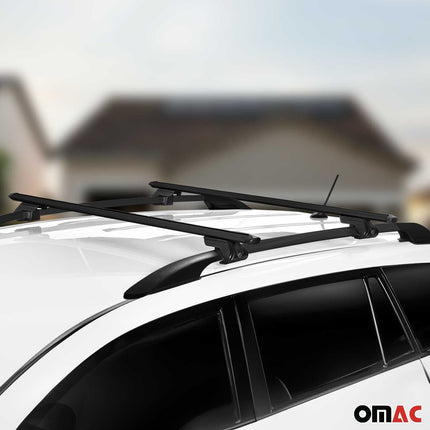 Dachreling + Dachträger Satz für Subaru XV 2012-2018 Alu Schwarz 4x