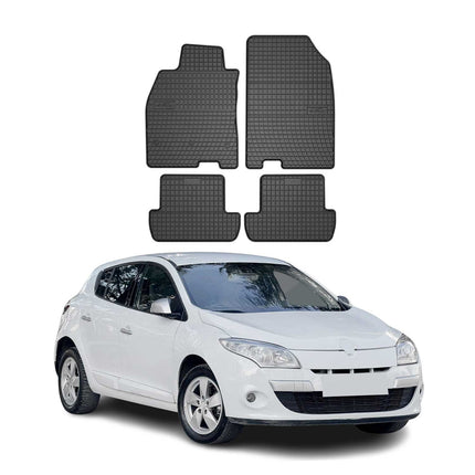 OMAC Gummi Fußmatten für Renault Megane 2008-2015 Automatten Gummi Schwarz 4tlg