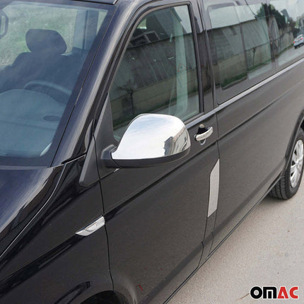 Spiegelkappen Spiegelabdeckung für VW Multivan T5 2009-2015 Chrom ABS Silber