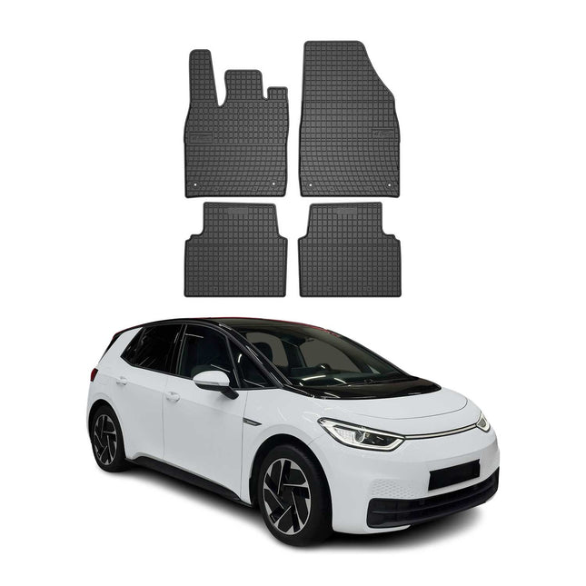 OMAC Gummi Fußmatten für VW ID.3 2020-2026 Automatten Gummi Schwarz 4tlg