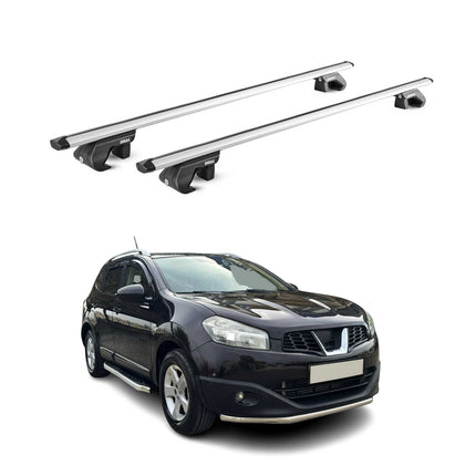 Dachträger für Nissan Qashqai +2 J10 2006-2014 5 tür 90kg Alu Silber 2x ABE