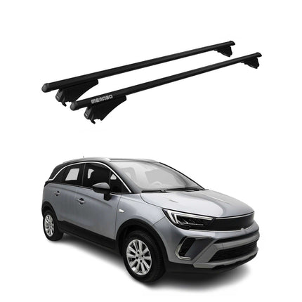 Menabo Dachträger für Opel Crossland / Crossland X 2019-2024 75kg Alu Schwarz 2x