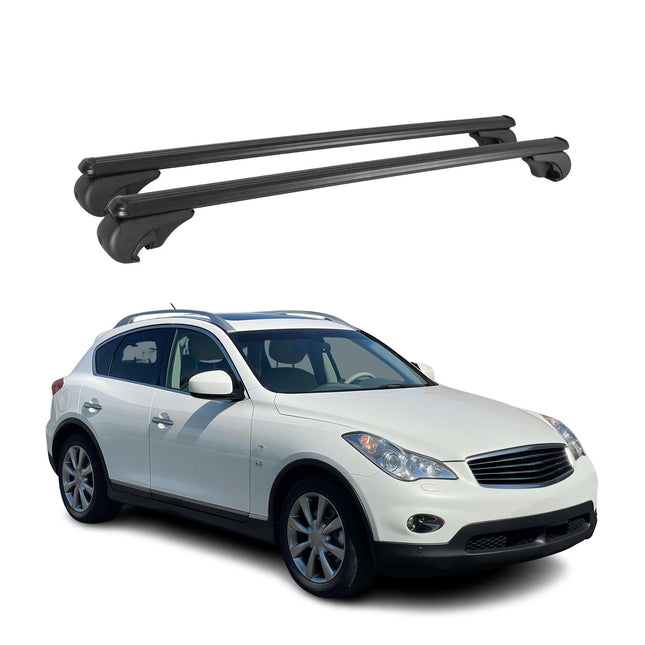 Dachträger für Infiniti QX50 2013-2017 Gepäckträger Grundträger Alu Schwarz 2x