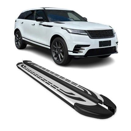 Trittbretter Seitenschweller für Range Rover Velar 2017-2026 Silber Schwarz 2x