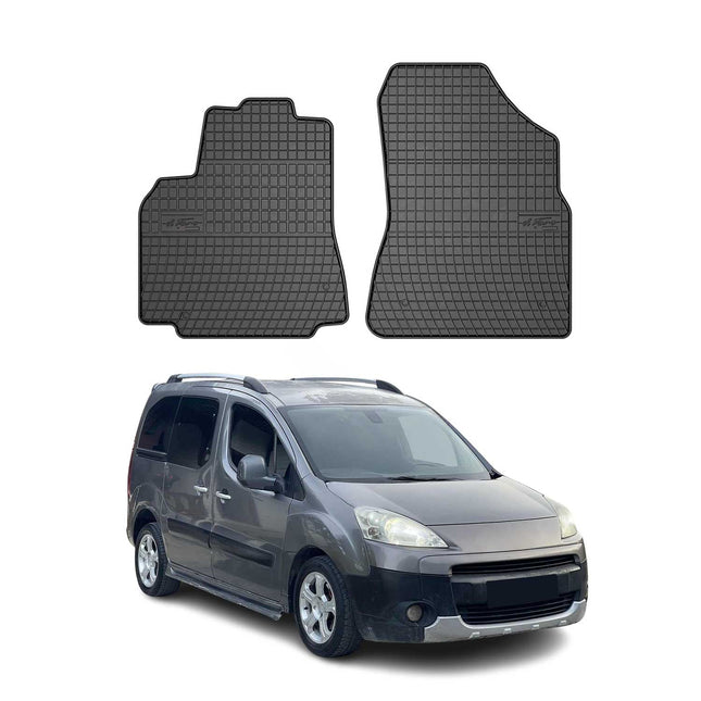 OMAC Gummi Fußmatten für Peugeot Partner Tepee 2008-2018 Matten TPE Schwarz 2x