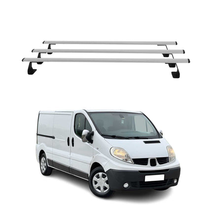 Dachträger Grundtäger für Nissan Primastar 2001-2014 75kg Stahl Silber 3 tlg