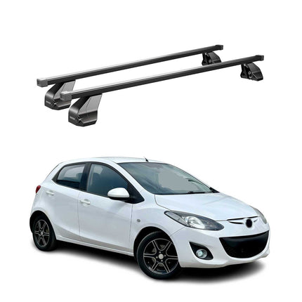 Menabo Dachträger Grundtäger für Mazda 2 2007-2014 75kg Stahl Schwarz 2 tlg