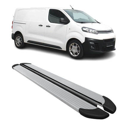 Seitenschweller Trittbretter Schweller für Citroen Jumpy 2016-2026 L2 L3 Alu