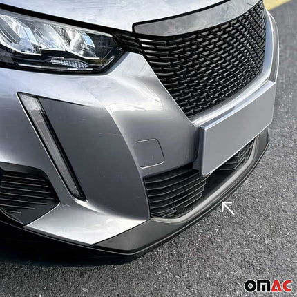 Kühlergrill Leisten Grillleisten für Peugeot 2008 2019-23 Pre-FL Edelstahl Chrom