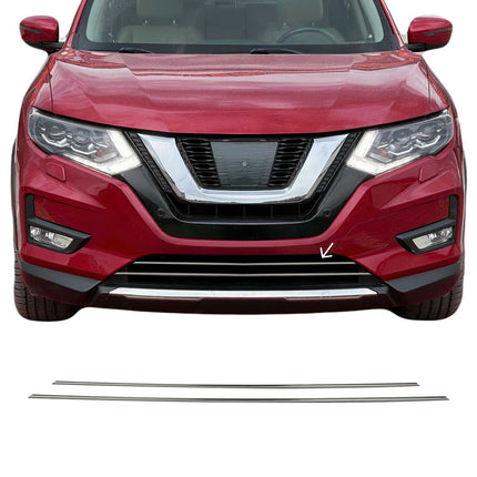 Kühlergrill Leisten Grillleisten für Nissan X-Trail 2017-2021 Edelstahl Chrom 2x