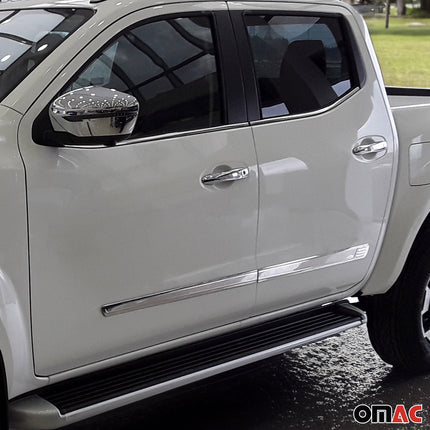 Seitentürleiste Türleisten Türschutzleiste für Toyota Hilux 2005-2015 Chrom 4x