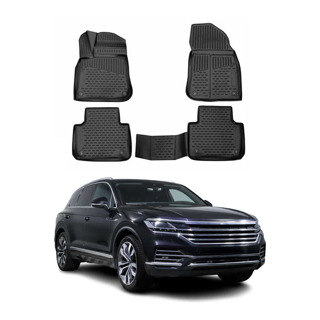OMAC Gummimatten Fußmatten für VW Touareg III 2018-2026 TPE Automatten Schwarz