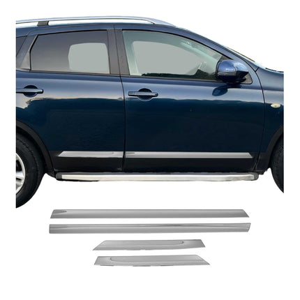 Seitentürleiste Türschutzleiste für Nissan Qashqai J10 2006-2014 Edelstahl 4x
