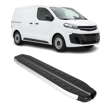 Trittbretter Seitenbretter für Opel Vivaro C 2019-2026 L1 Kurzer Schwarz-Grau