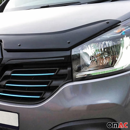Motorhaube Deflektor Insektenschutz für Renault Trafic 2014-2019 Pre-FL Dunkel