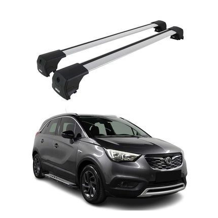 Dachträger Grundtäger für Opel Crossland / Crossland X 2019-2024 75kg Alu Silber