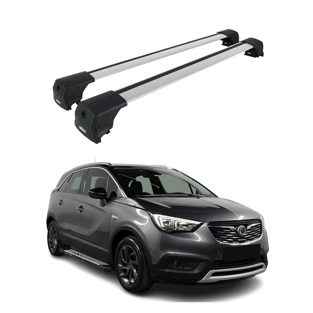 Dachträger Grundtäger für Opel Crossland / Crossland X 2019-2024 75kg Alu Silber