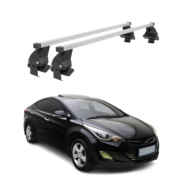Menabo Dachträger Grundtäger für Hyundai Elantra mk5 2011-2016 50kg Stahl Silber