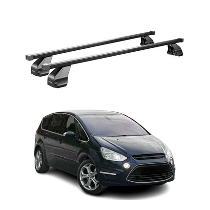 Menabo Dachträger Grundtäger für Ford S-Max 2006-2014 75kg Stahl Schwarz 2 tlg