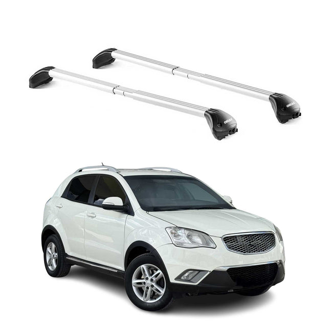 Dachträger Grundtäger für Ssangyong Korando 2010-2019 5 tür 100kg Alu Silber ABE