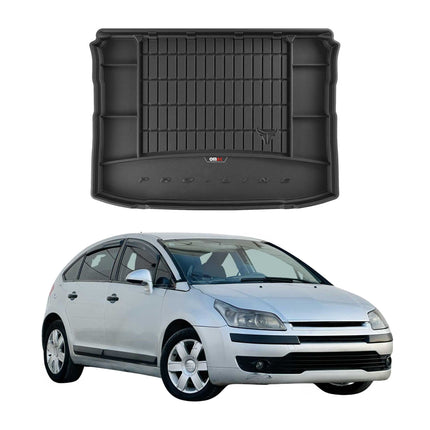 OMAC Gummi Kofferraumwanne für Citroen C4 2004-2010 TPE Laderaumwanne Schwarz