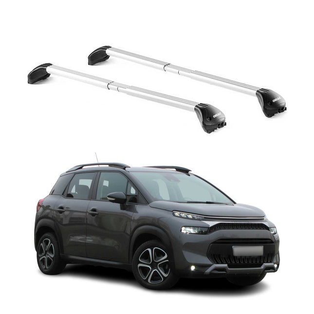Dachträger für Citroen C3 Aircross 2017-2024 5 tür 100kg Alu Silber 2x ABE