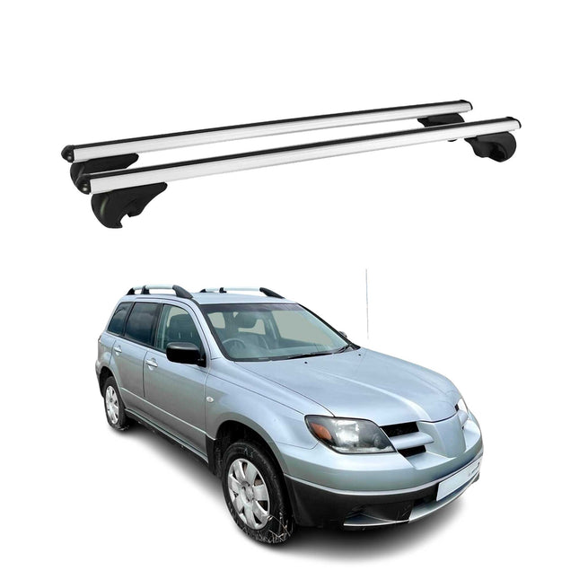 Dachträger Grundtäger für Mitsubishi Outlander 2004-2006 75kg Alu Silber 2 tlg