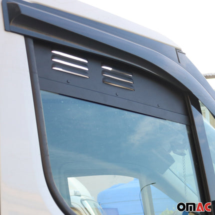 Lüftungsgitter Be & Entlüftung für Iveco Daily 2014-2026 Aluminium Schwarz 2tlg