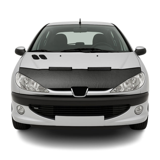 Haubenbra Steinschlagschutz Bonnet Bra für Peugeot 206 1998-2010 Carbon Halb