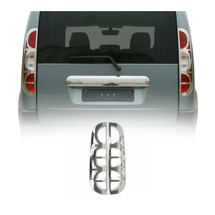 Rücklicht Leisten Heckleuchte für Fiat Doblo 2006-2010 L+R Edelstahl Chrom 2tlg