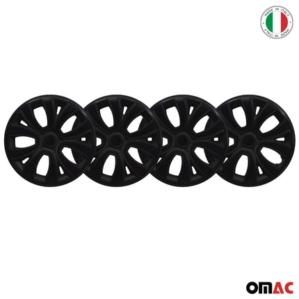 4x Radkappen Radzierblenden Radblenden für 15" Zoll Stahlfelgen Schwarz