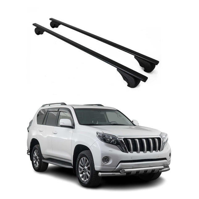 Dachträger Grundtäger für Toyota Land Cruiser 1990-2026 75kg Metall Schwarz 2x