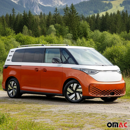 Dachreling Relingträger für VW ID.Buzz 2022-26 L1 Kurzer Gepackträge Silber 2x