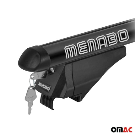 Menabo Grundträger Dachträger für Seat Ibiza ST 2010-2016 ABE Alu Schwarz 2x