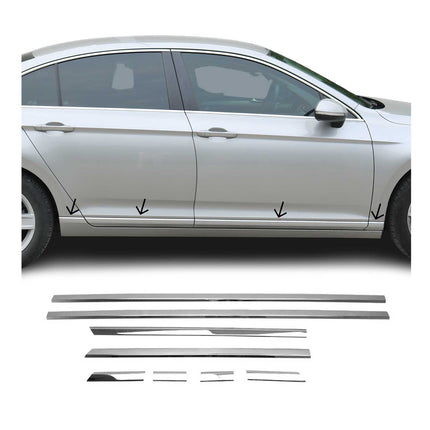 Seitentürleiste Türschutzleiste für VW Passat B8 Limo 2014-2023 Edelstahl 8tlg