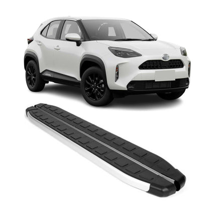 Trittbretter Schweller Seitenschweller für Toyota Yaris Cross 2021-2026 Alu 2x