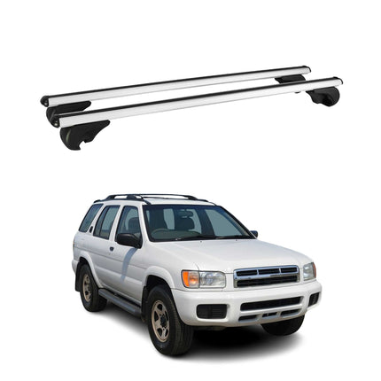Dachträger Grundtäger für Nissan Pathfinder R50 1997-2005 75kg Alu Silber 2 tlg