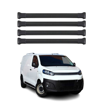 Dachträger Grundtäger für Citroen Jumpy / SpaceTourer 2016-2026 Alu Schwarz 4x