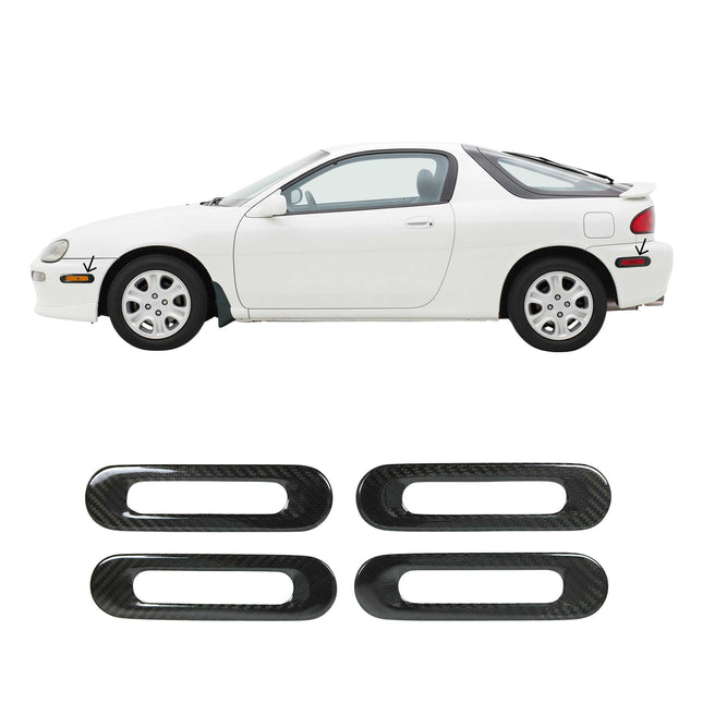Blinkerrahmen Signalblende Blinker für Mazda MX-5 1989-2005 Echt Carbon Schwarz