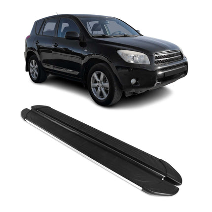 Trittbretter Seitenschweller für Toyota RAV4 2005-2011 Aluminium Schwarz Silber