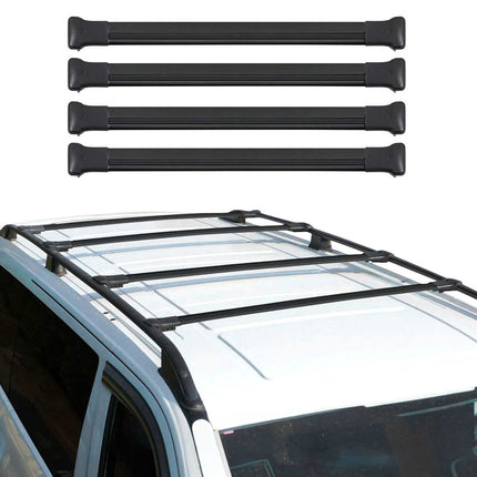 Dachträger Gepäckträger für Nissan Primastar 2001-2014 Aluminium Schwarz 4x